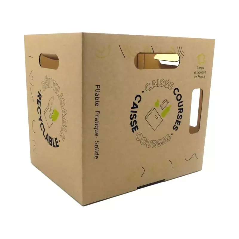 CAISSE DRIVE ET COURSE CARTON BRUN 340X268X320MM CONTENANCE 27L