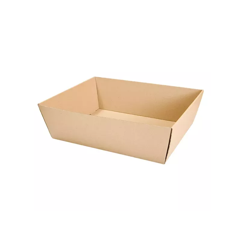 CORBEILLE CARTON BRUN MICROCANNELURE 382 G/M2 40x26x6 CM