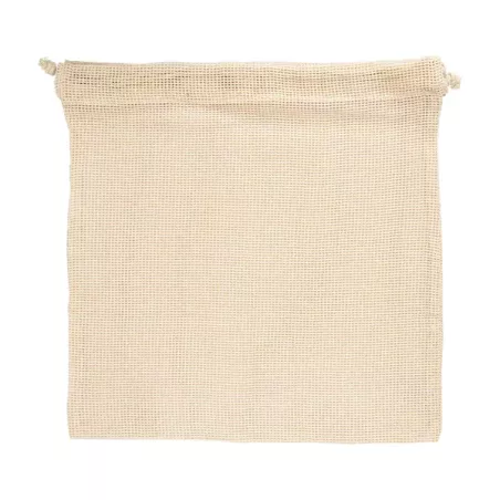 SAC FILET RÉUTILISABLE 33x33CM BEIGE COTON