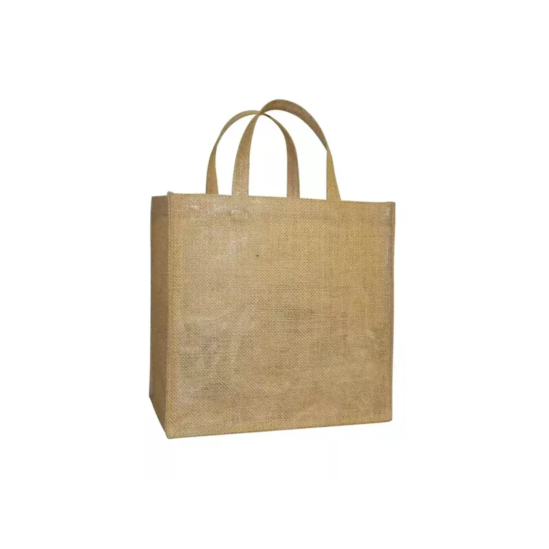 SAC CABAS TOULE DE JUTE NATURELLE AVEC ANSES 260 G/M2 33+24x34,5CM