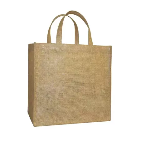 SAC CABAS TOULE DE JUTE NATURELLE AVEC ANSES 260 G/M2 33+24x34,5CM