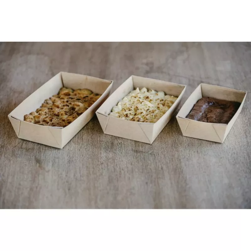 BARQUETTE SNACKING ET CUISSON CARTON PM taille 120X75X45MM