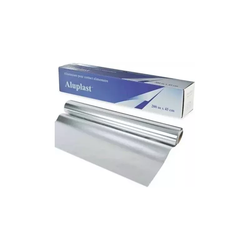 ROULEAU ALUMINIUM 10.5 microns 450MMX200MM  en boite distributrice carton