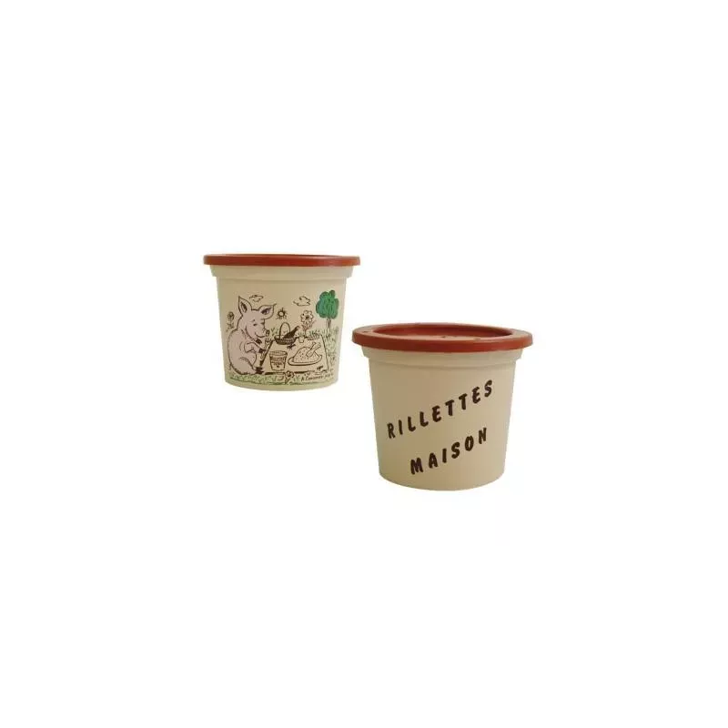 POT RILLETTES couleur GRES 12.5CL