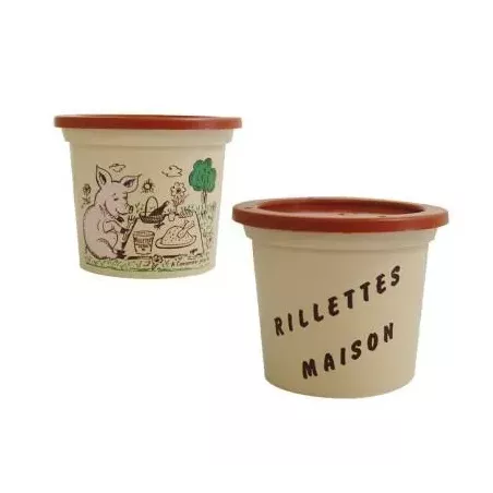 POT RILLETTES couleur GRES 12.5CL