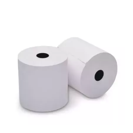 BOBINOT THERMIQUE 80X80X12MM 55GRS SANS BPA 5 ROULEAUX POUR CAISSE