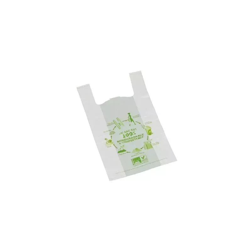 SAC BRETELLES BIODEGRADABLE 26+6X45CM