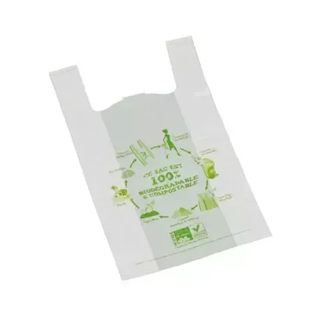 SAC BRETELLES BIODEGRADABLE 26+6X45CM